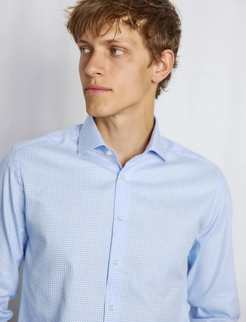 Bruun & Stengade - BS Riley Slim Fit Shirt - formal shirts - light blue - 4