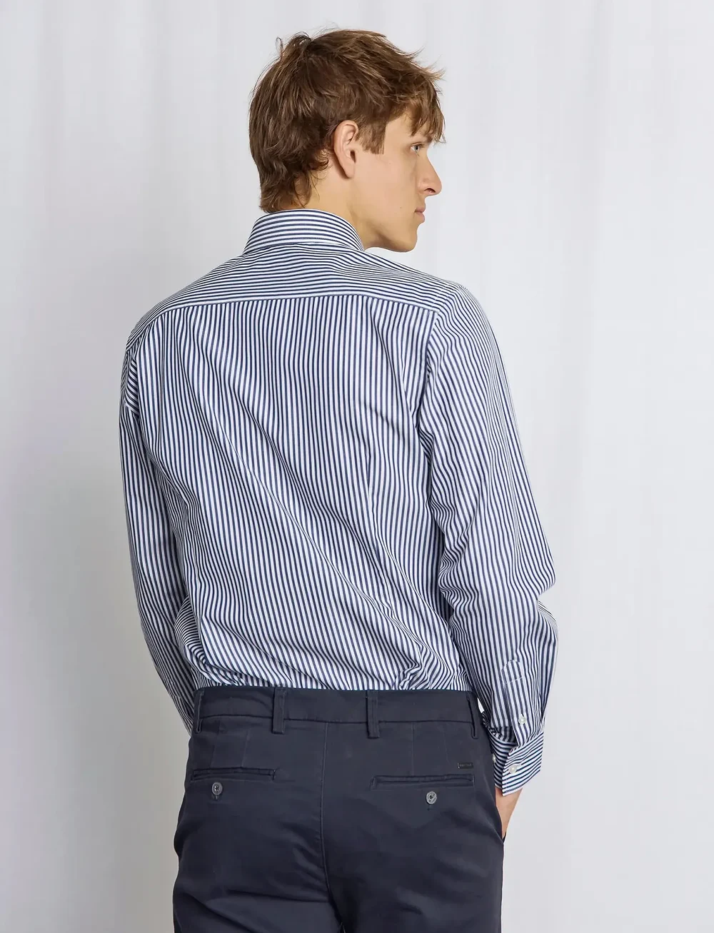 Bruun & Stengade - BS Rodriguez Slim Fit Shirt - triibulised särgid - navy/white - 3