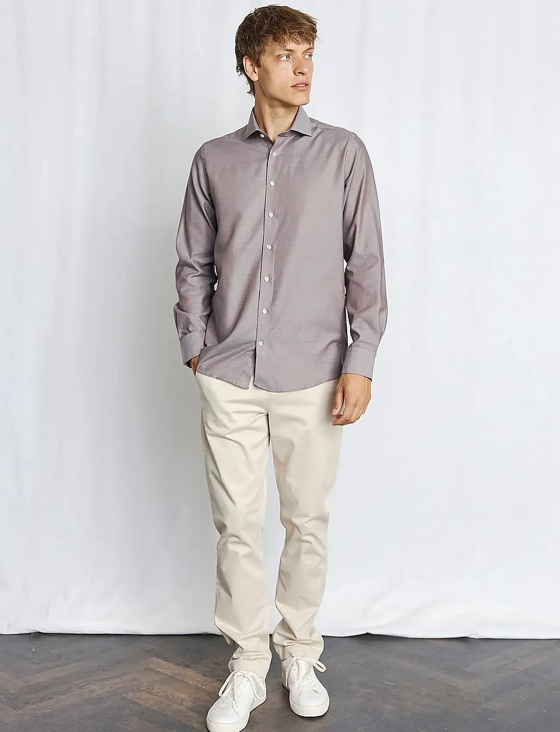Bruun & Stengade - BS Strider Slim Fit Shirt - formelle hemden - brown - 0