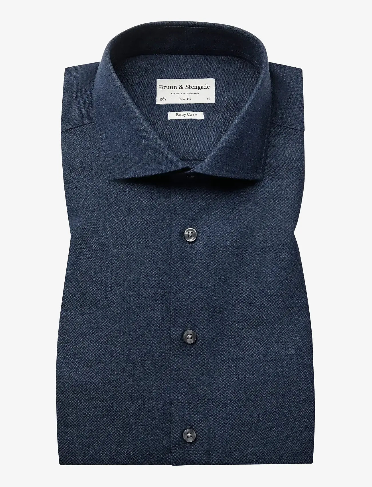 Bruun & Stengade - BS Tatis Slim Fit Shirt - pidulikud särgid - navy - 1