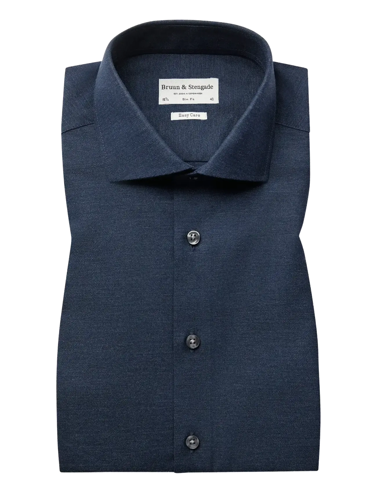 Bruun & Stengade BS Tatis Slim Fit Shirt - Skjorter - NAVY / navy