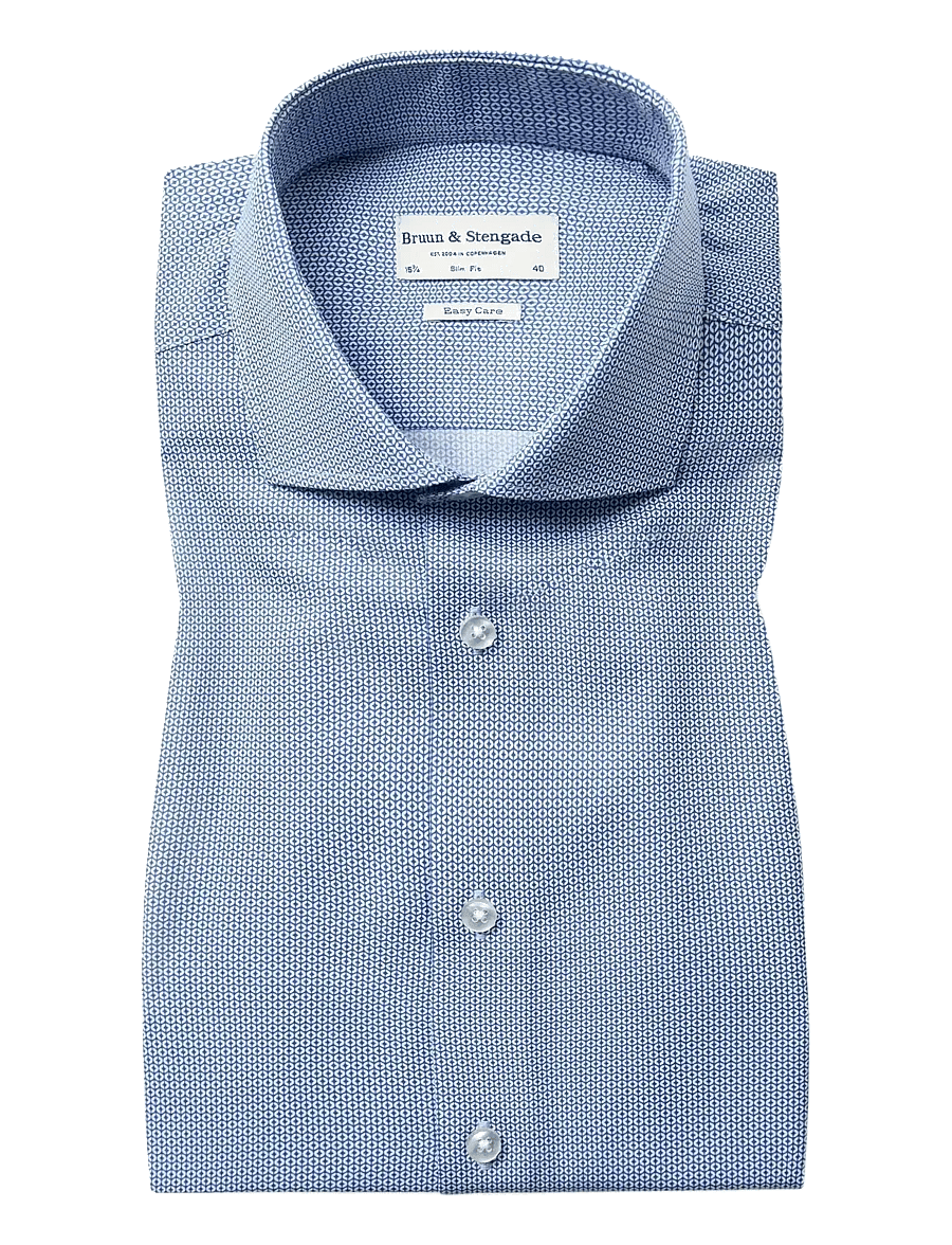 Bruun & Stengade - BS Wheeler Slim Fit Shirt - blue - 1