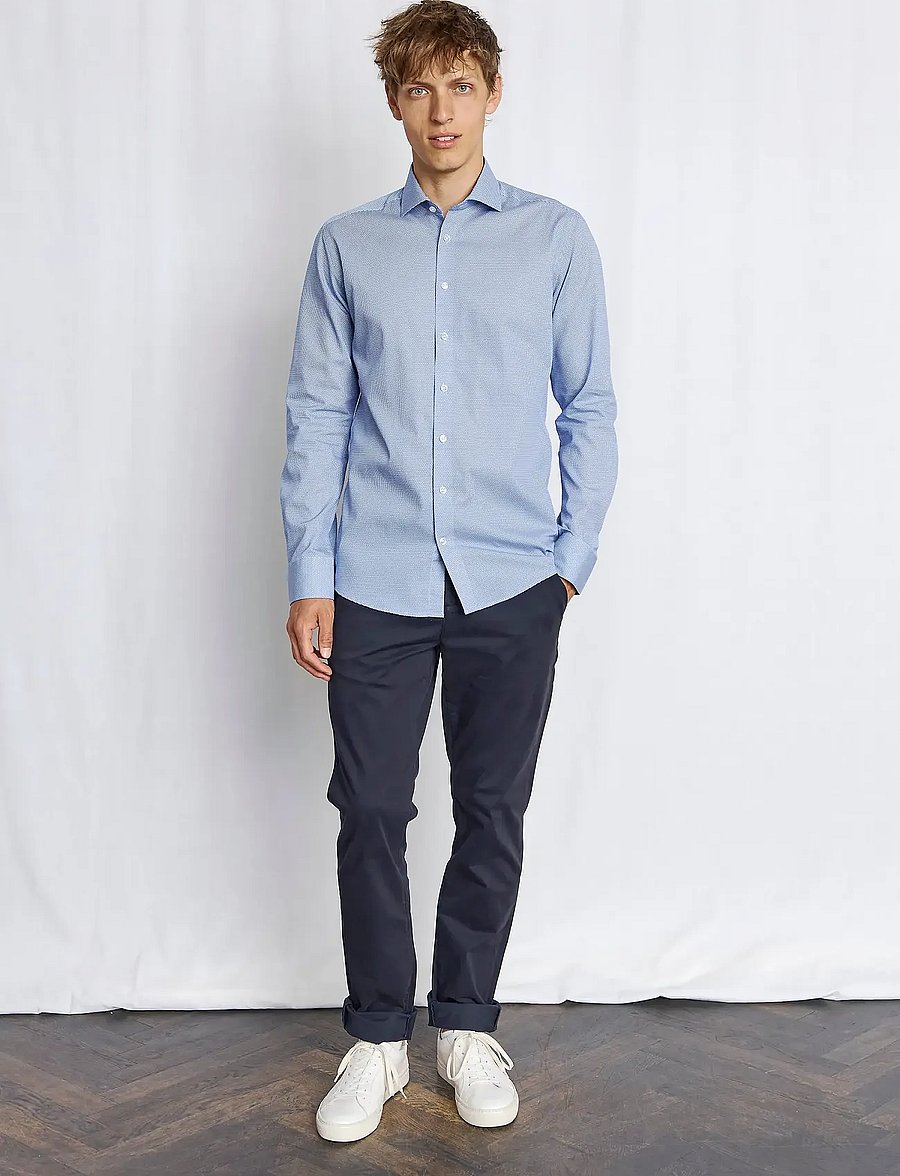Bruun & Stengade - BS Wheeler Slim Fit Shirt - blue - 0