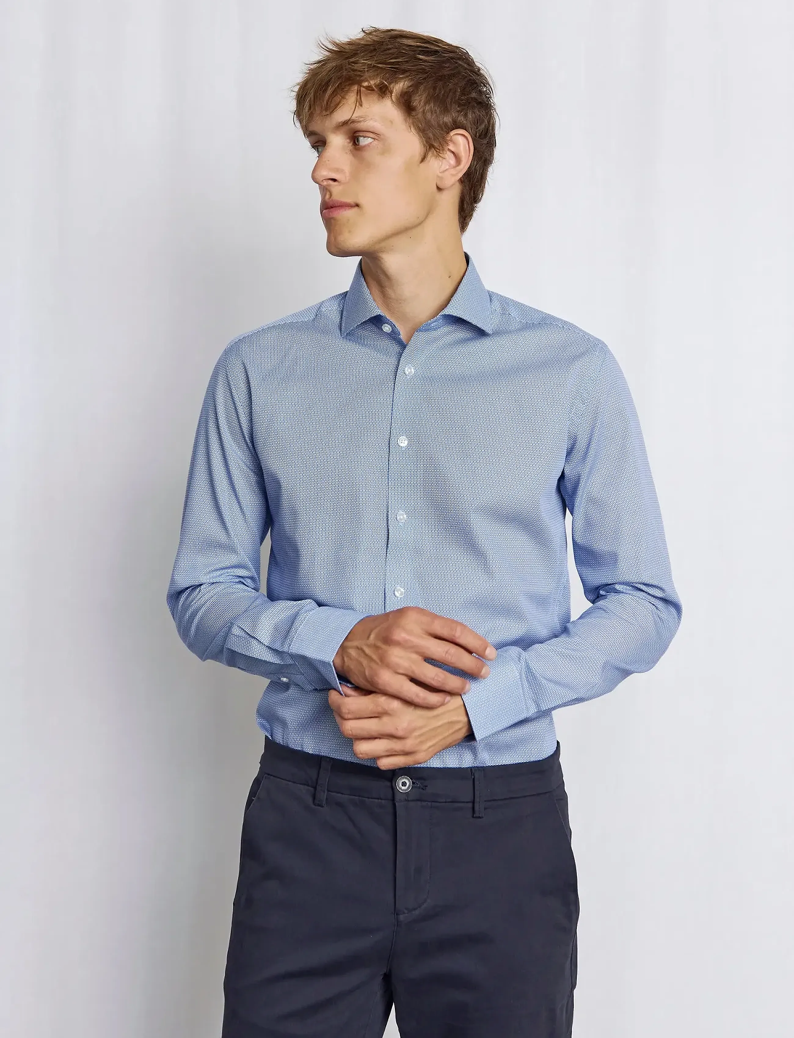 Bruun & Stengade - BS Wheeler Slim Fit Shirt - blue - 2
