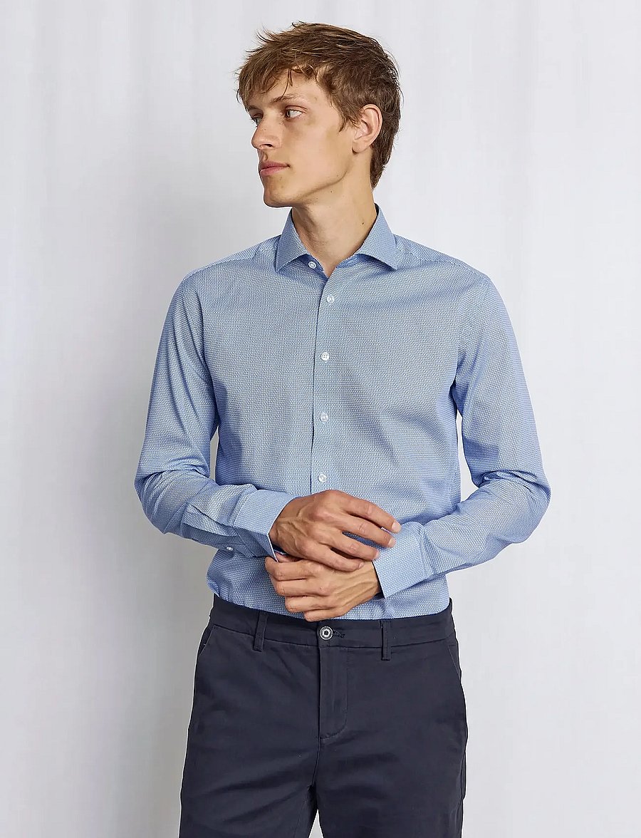 Bruun & Stengade - BS Wheeler Slim Fit Shirt - blue - 2