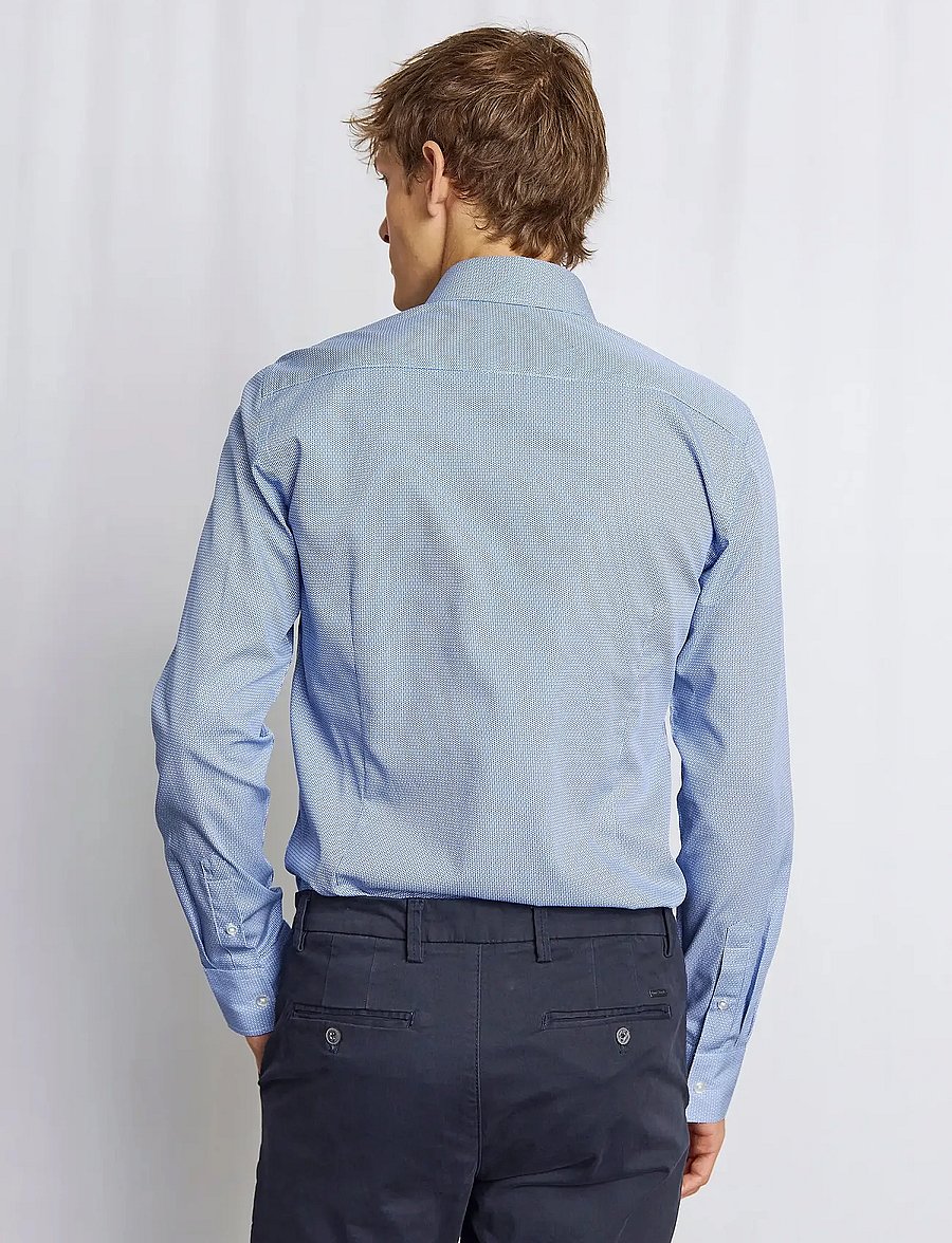 Bruun & Stengade - BS Wheeler Slim Fit Shirt - blue - 3