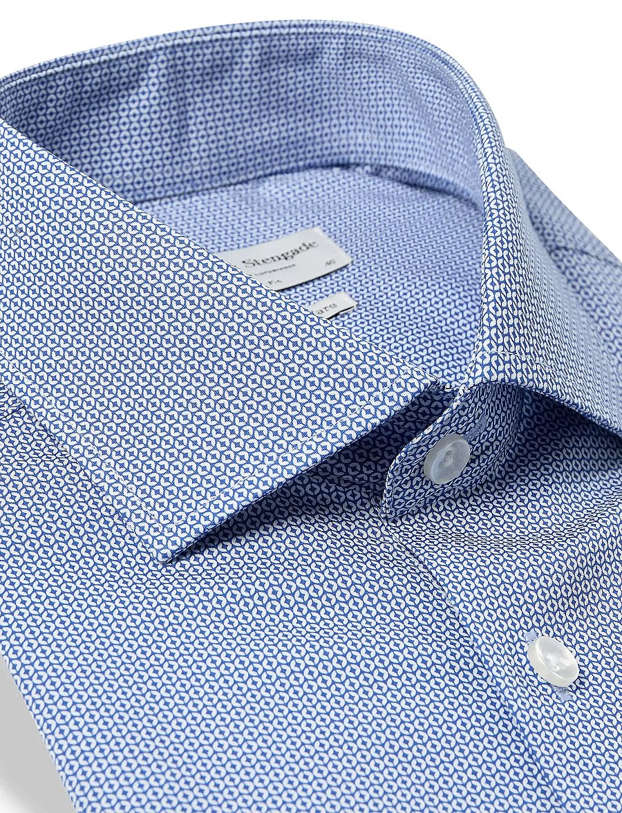 Bruun & Stengade - BS Wheeler Slim Fit Shirt - blue - 5