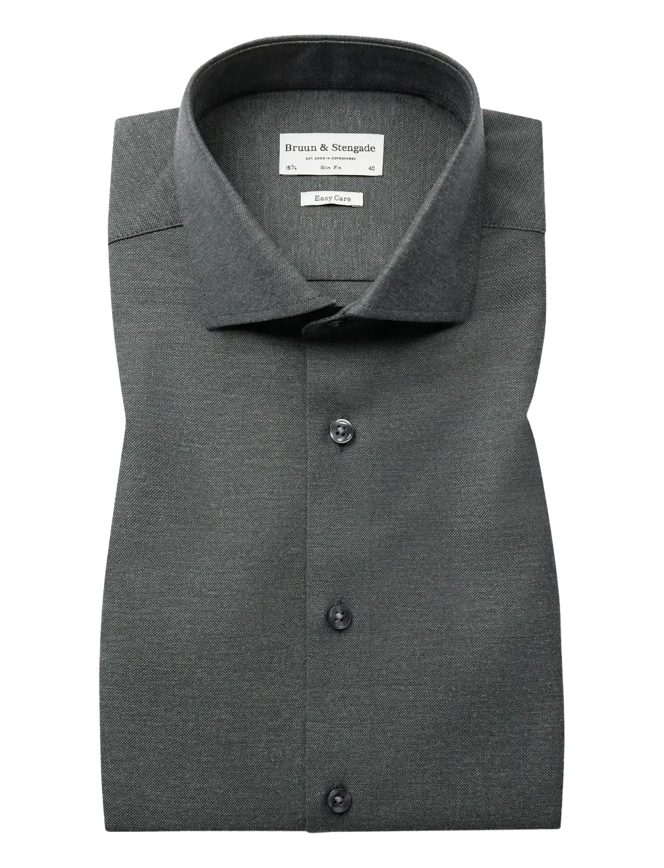 Bruun & Stengade BS Witt Slim Fit Shirt - All products - DARK GREEN / grey