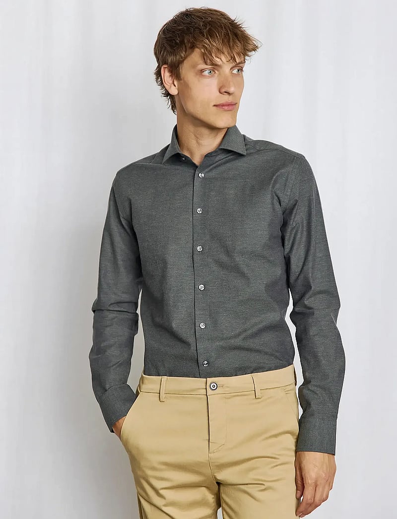 Bruun & Stengade - BS Witt Slim Fit Shirt - formelle skjorter - dark green - 2