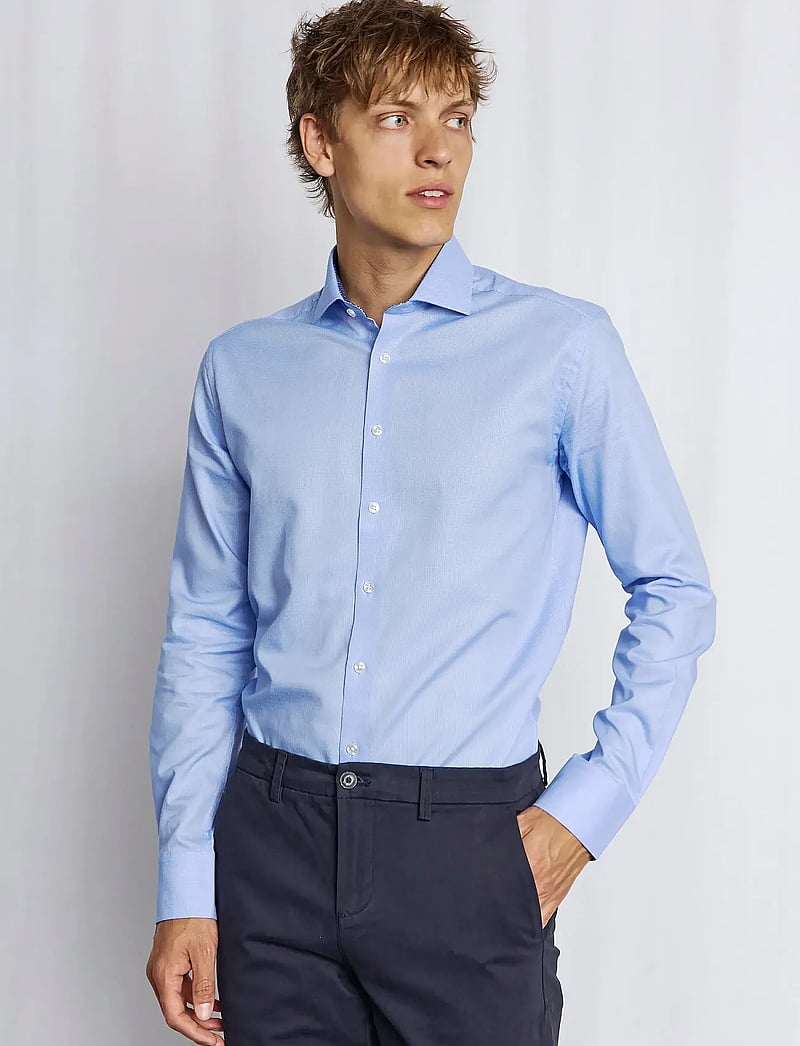 Bruun & Stengade - BS Freddie Modern Fit Shirt - formelle hemden - light blue - 2