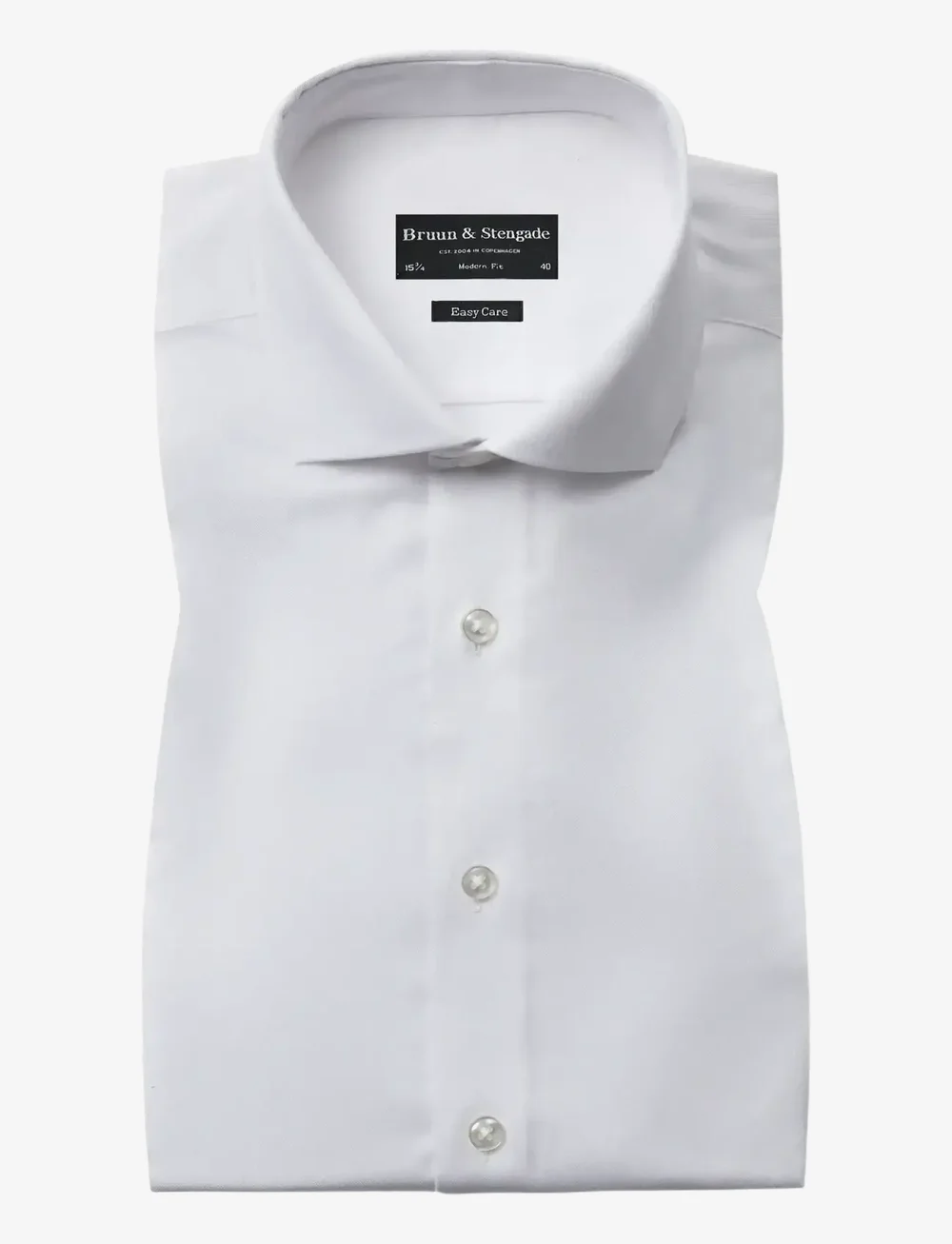 Bruun & Stengade - BS Josh Modern Fit Shirt - kostymskjortor - white - 1