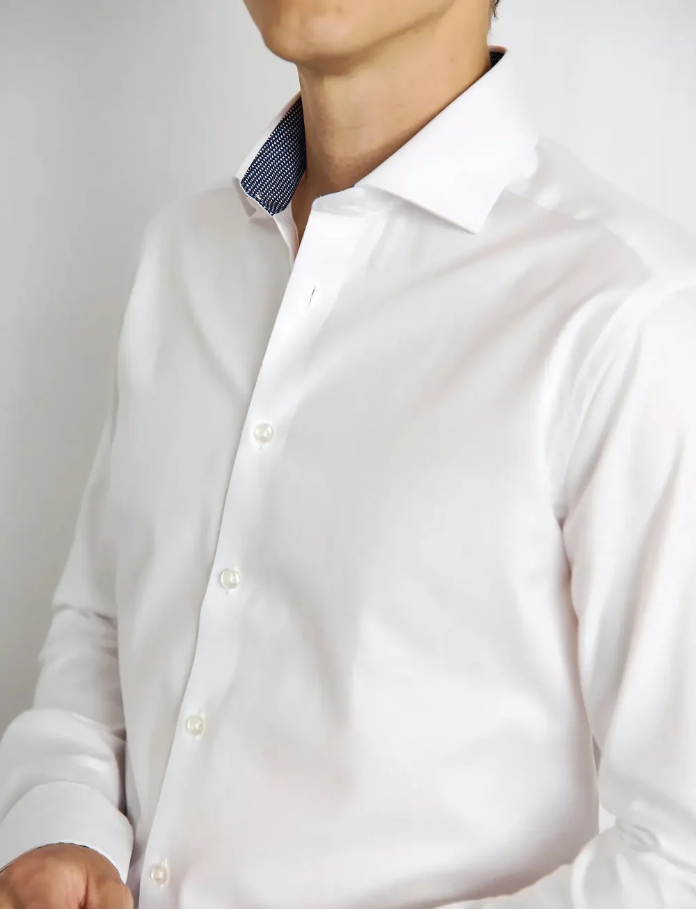 Bruun & Stengade - BS Josh Modern Fit Shirt - kostymskjortor - white - 4