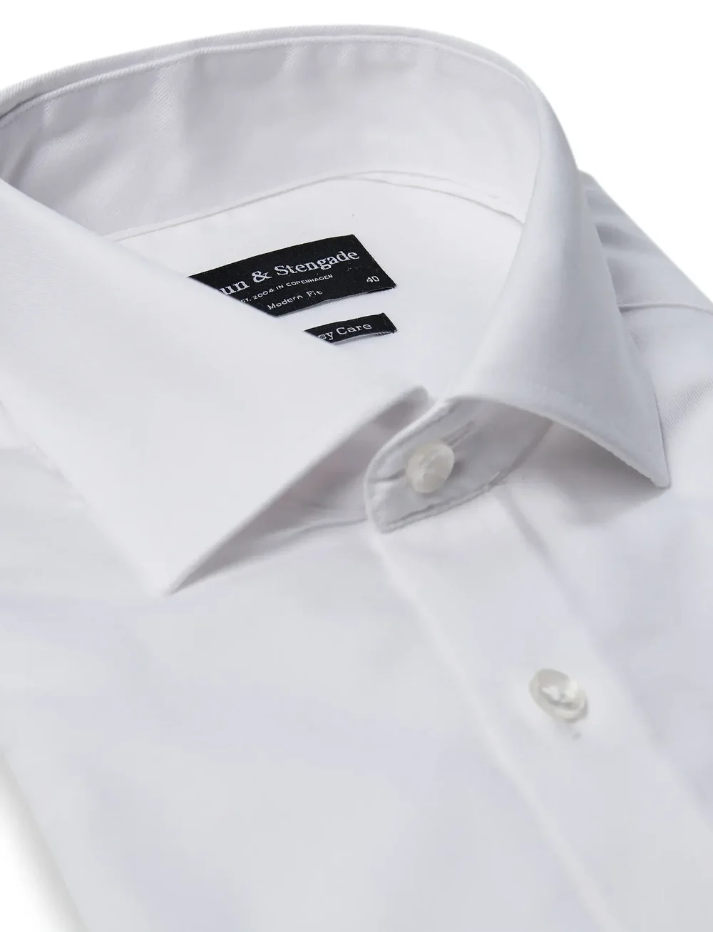 Bruun & Stengade - BS Josh Modern Fit Shirt - kostymskjortor - white - 5