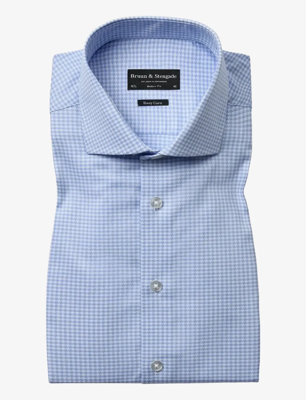 Bruun & Stengade - BS Austin Modern Fit Shirt - karierte hemden - light blue - 1