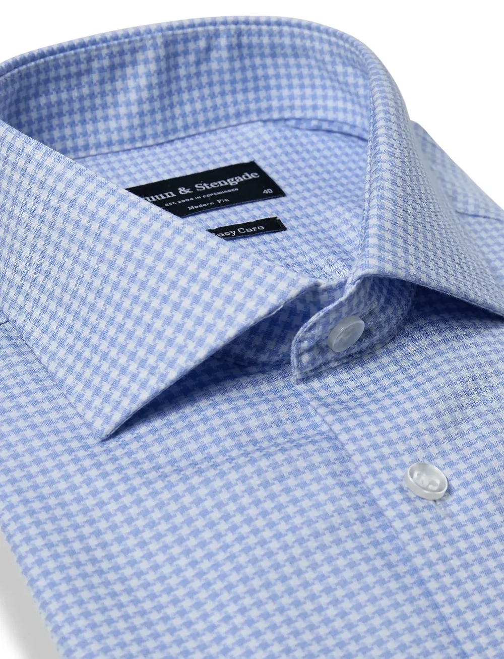 Bruun & Stengade - BS Austin Modern Fit Shirt - karierte hemden - light blue - 5