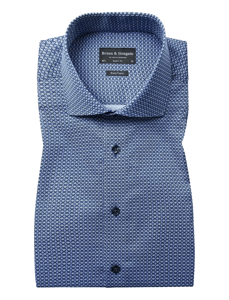 Bruun & Stengade - BS Madsen Modern Fit Shirt - blue - 1