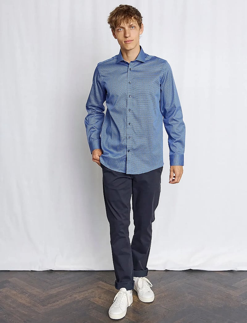 Bruun & Stengade - BS Madsen Modern Fit Shirt - chemises d'affaires - blue - 0
