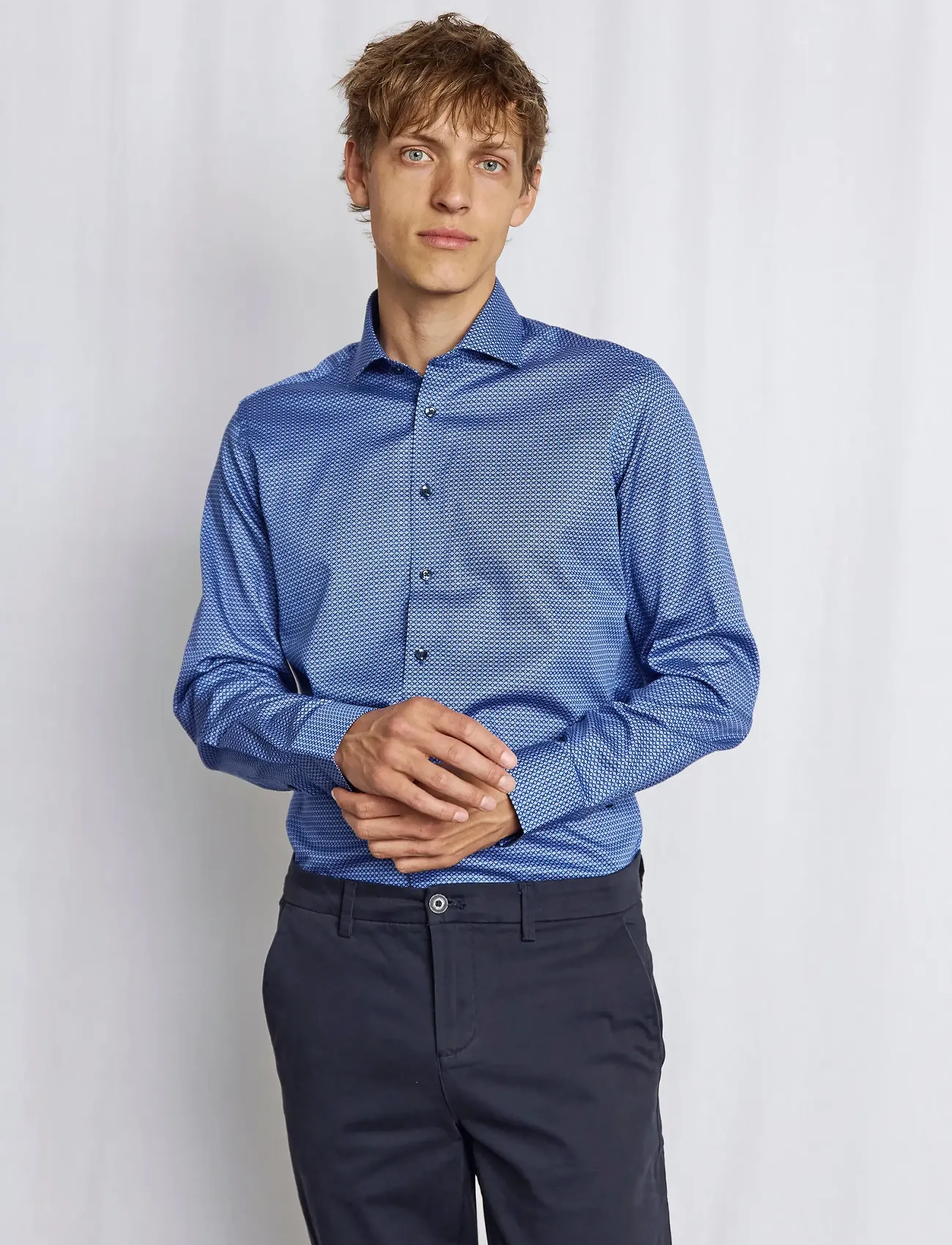 Bruun & Stengade - BS Madsen Modern Fit Shirt - blue - 2
