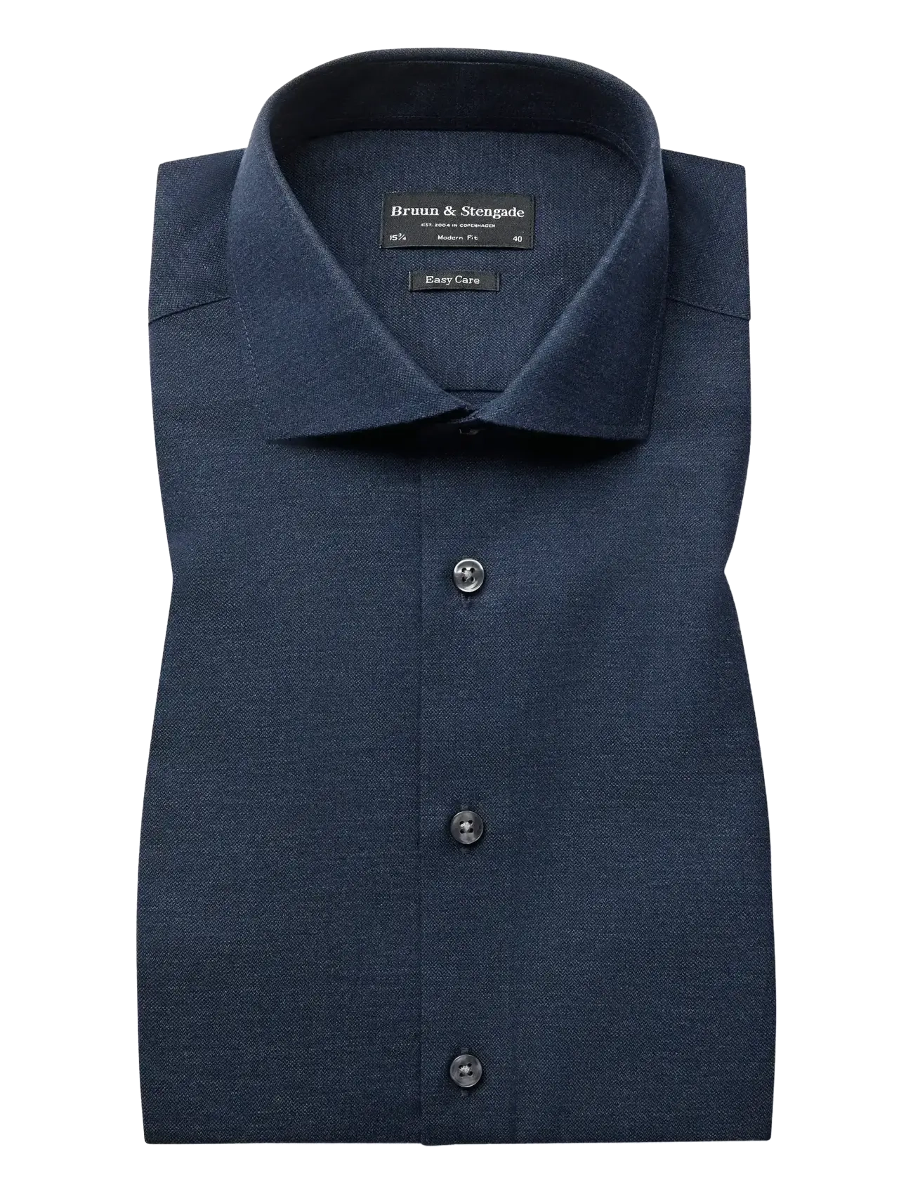 Bruun & Stengade BS Fernando Modern Fit Shirt - Skjorter - NAVY / navy