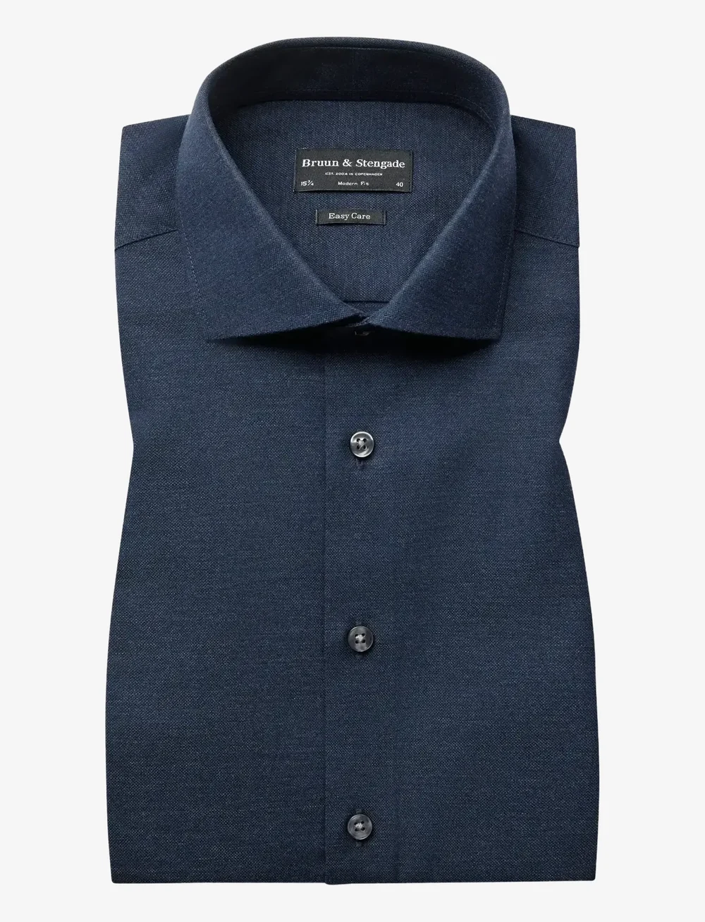 Bruun & Stengade - BS Fernando Modern Fit Shirt - formelle skjorter - navy - 1