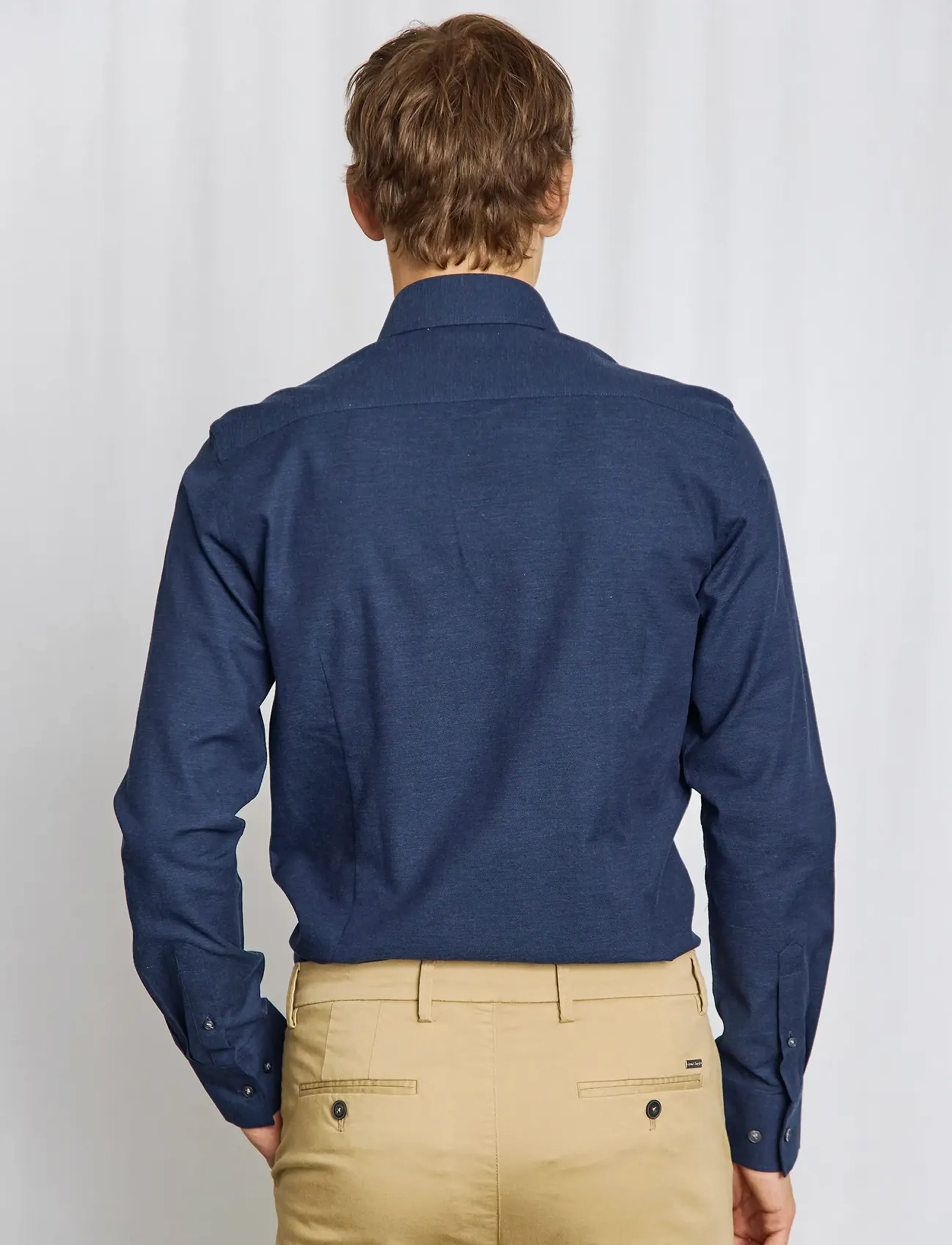 Bruun & Stengade - BS Fernando Modern Fit Shirt - muodolliset kauluspaidat - navy - 3