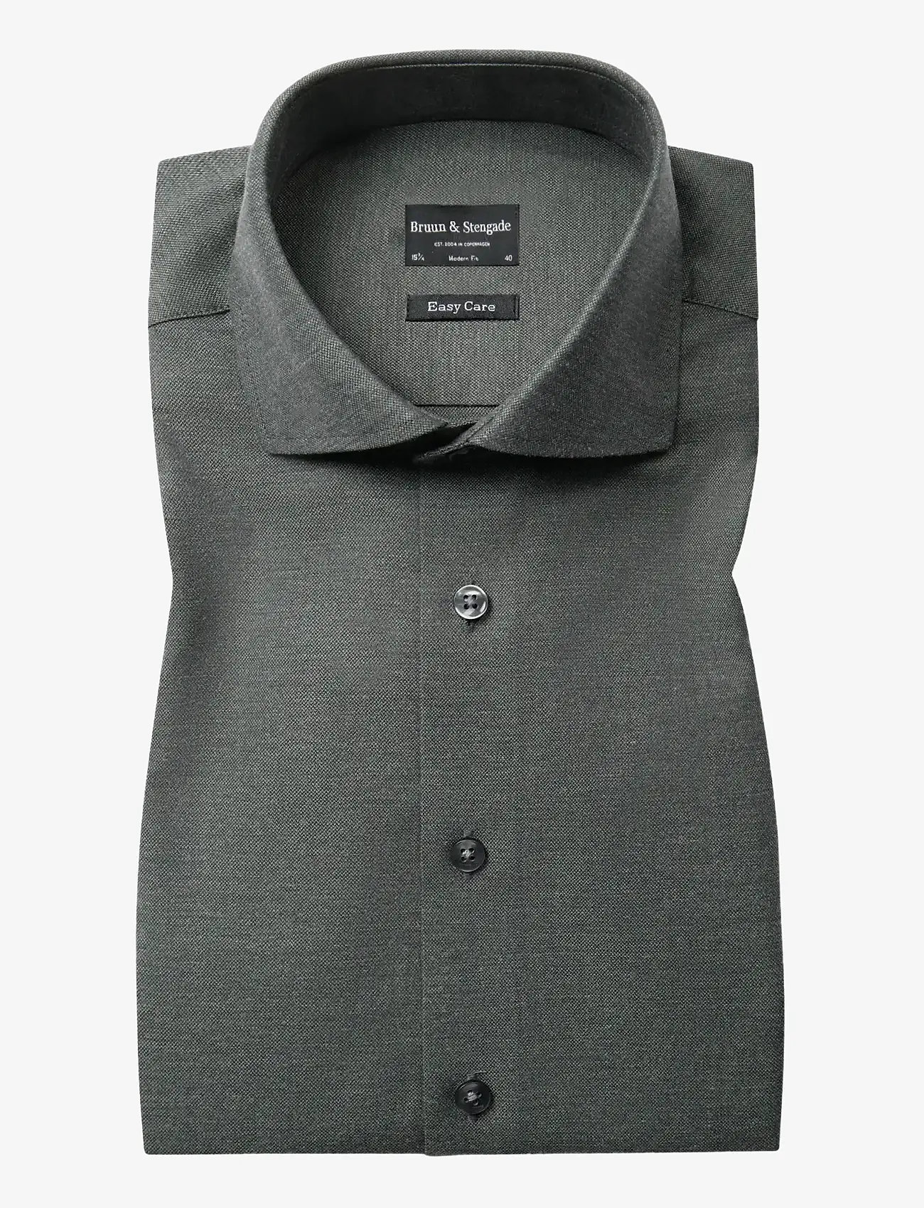 Bruun & Stengade - BS Bobby Modern Fit Shirt - formelle skjorter - dark green - 1