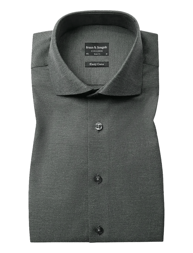 Bruun & Stengade - BS Bobby Modern Fit Shirt - formelle skjorter - dark green - 1