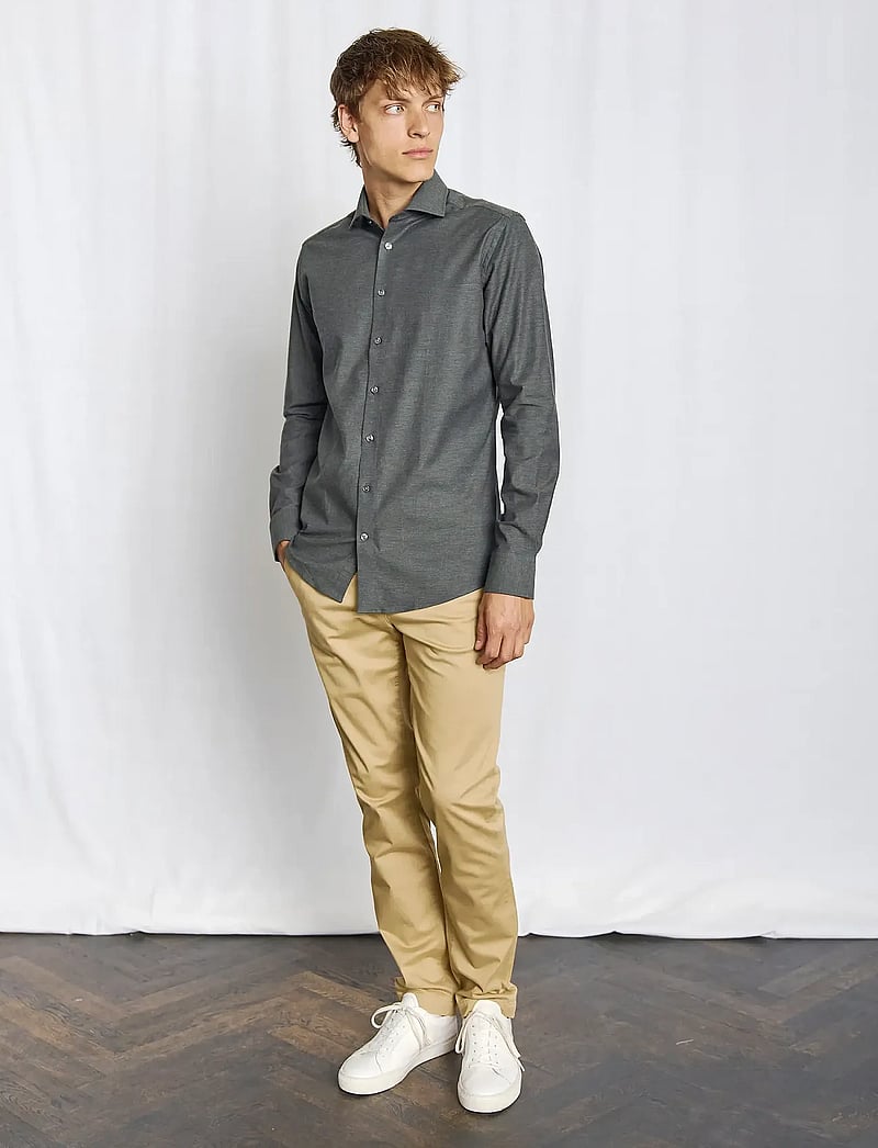 Bruun & Stengade - BS Bobby Modern Fit Shirt - formelle skjorter - dark green - 0