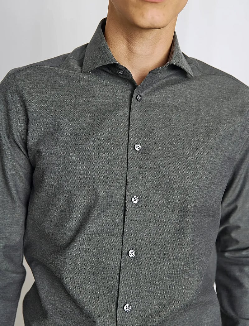 Bruun & Stengade - BS Bobby Modern Fit Shirt - formelle skjorter - dark green - 4