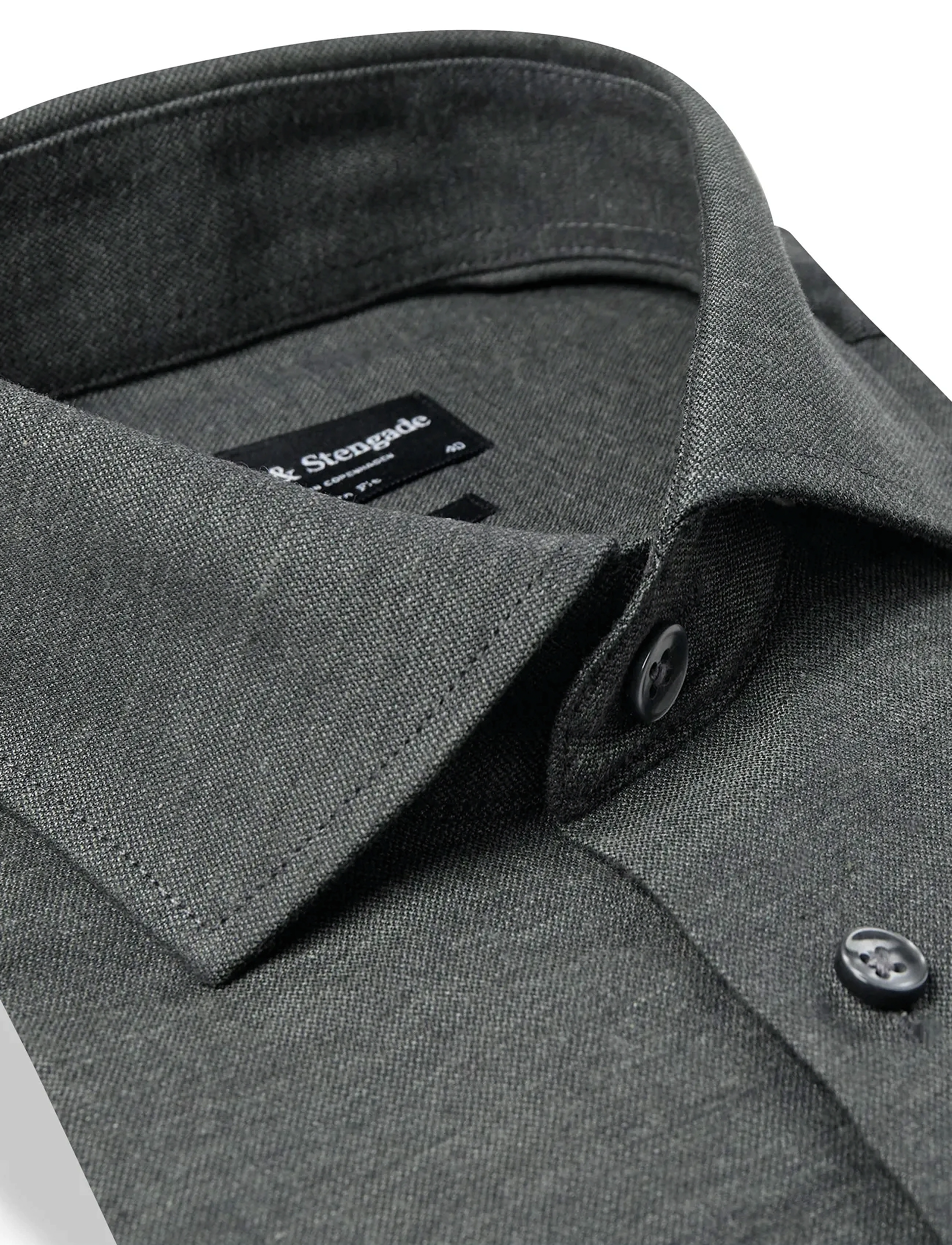 Bruun & Stengade - BS Bobby Modern Fit Shirt - formele overhemden - dark green - 5