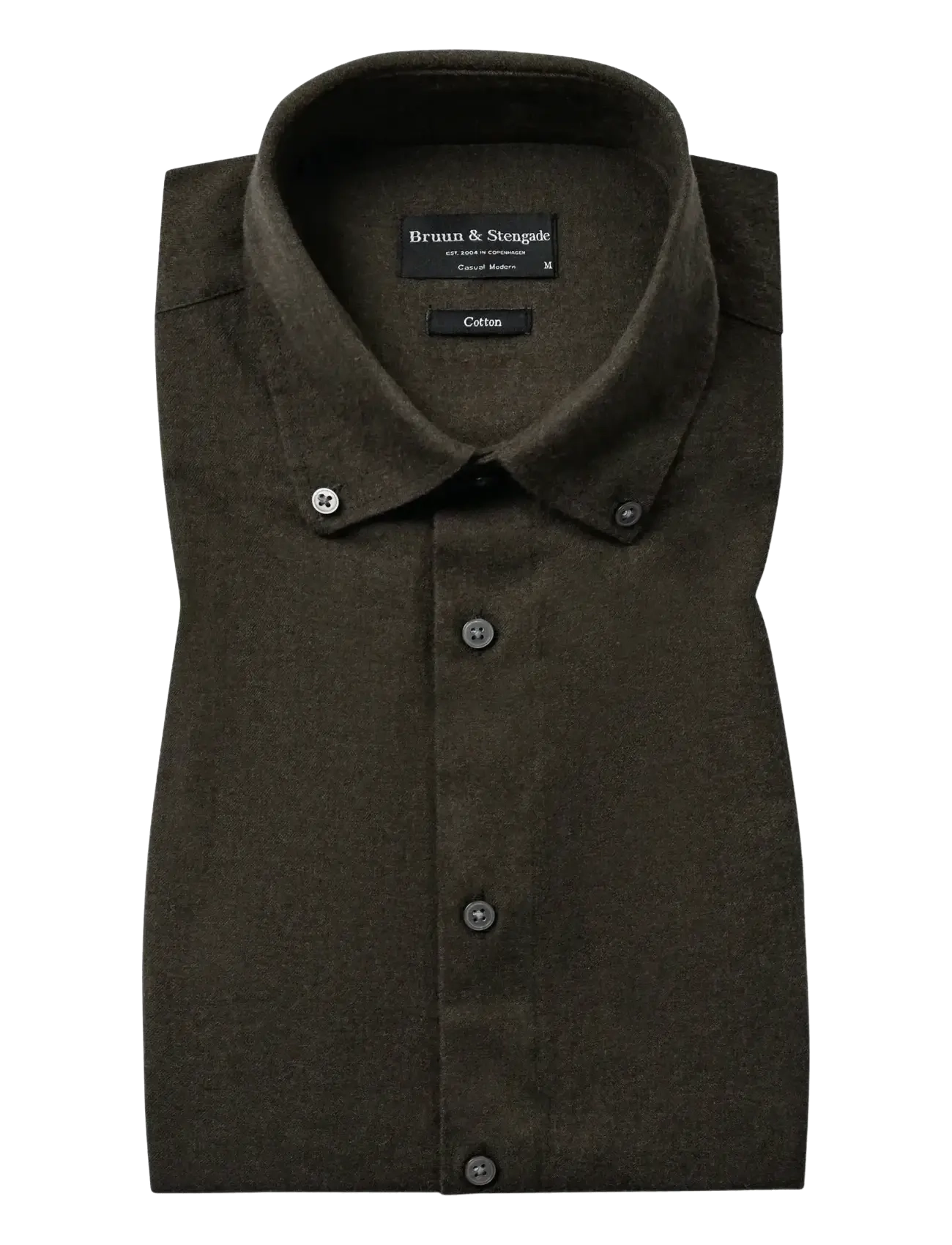 BRUUN & STENGADE Bs Faruk Casual Modern Fit Shirt Khaki - S - Herren