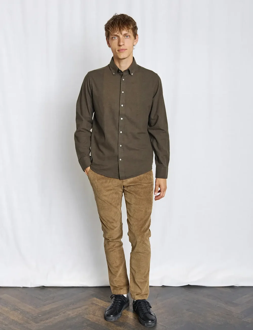 Bruun & Stengade - BS Faruk Casual Modern Fit Shirt - casual shirts - army - 0