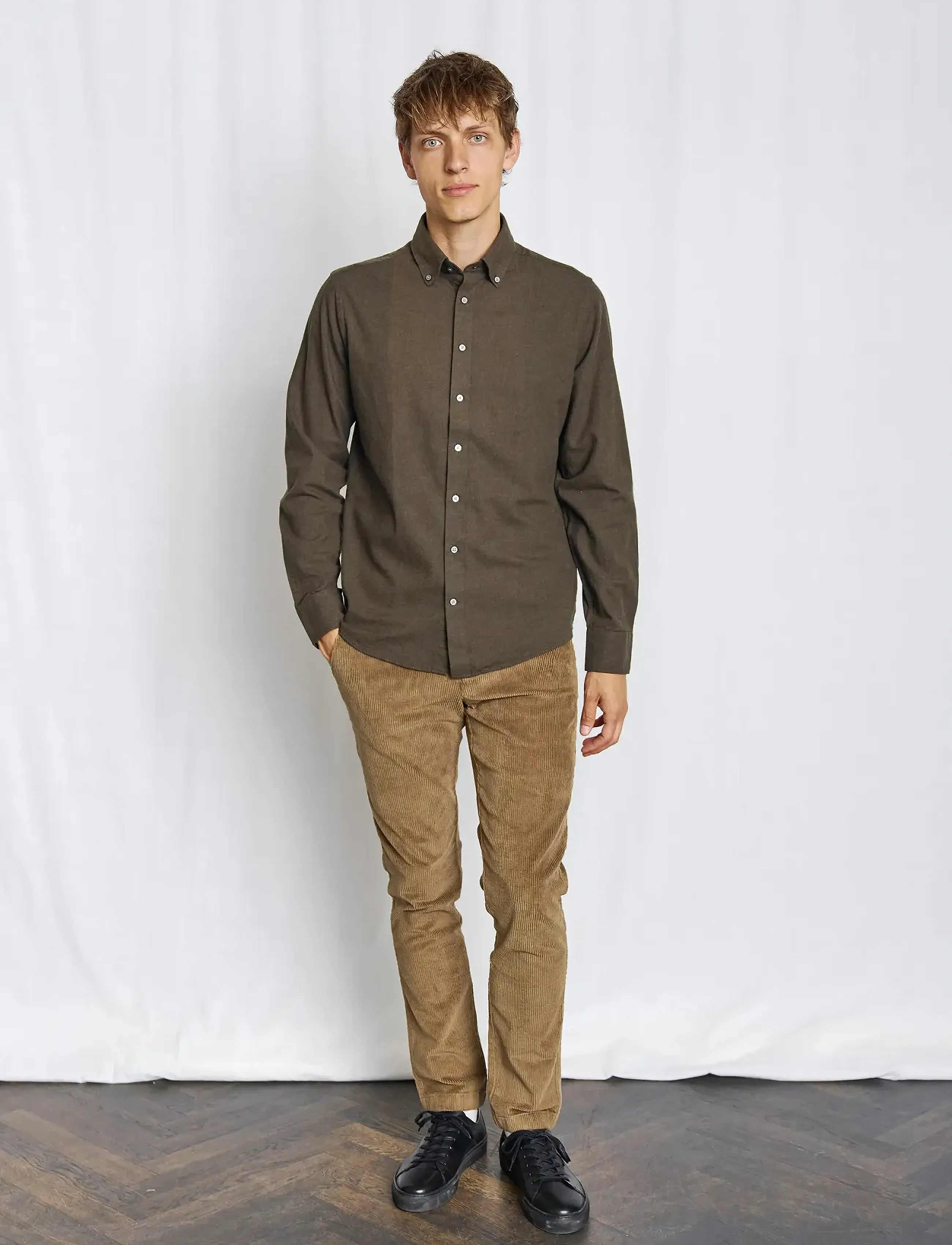 Bruun & Stengade BS Faruk Casual Modern Fit Shirt - Skjorter - ARMY / khaki/green