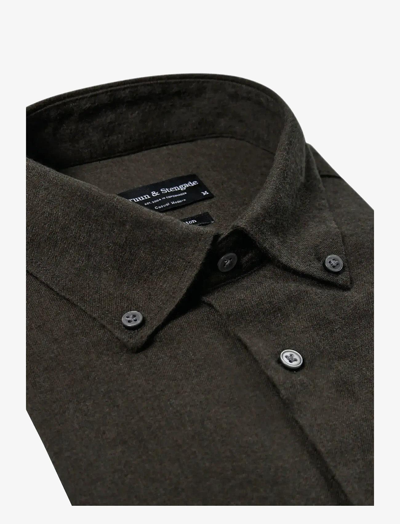 Bruun & Stengade - BS Faruk Casual Modern Fit Shirt - casual shirts - army - 2