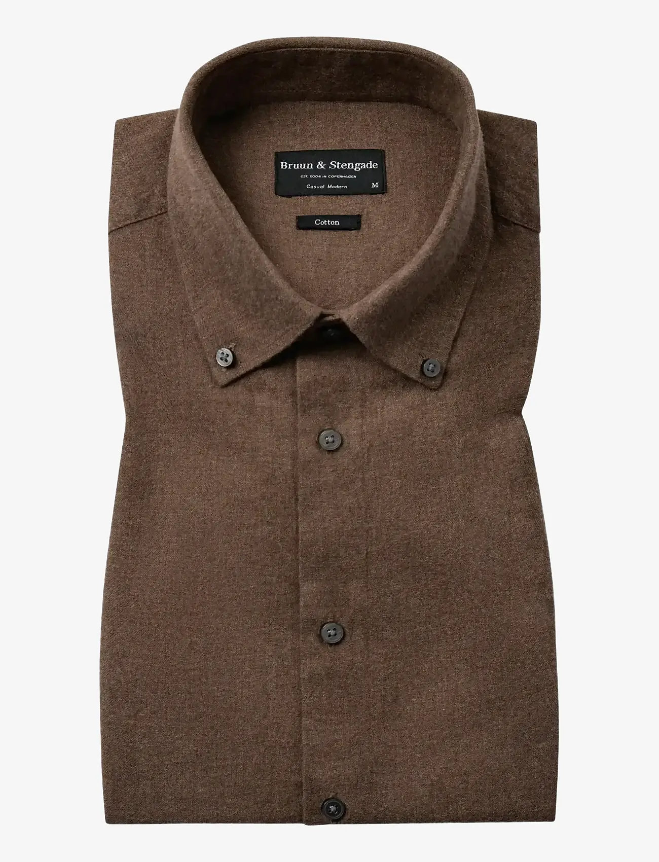 Bruun & Stengade - BS Faruk Casual Modern Fit Shirt - casual skjorter - brown - 1