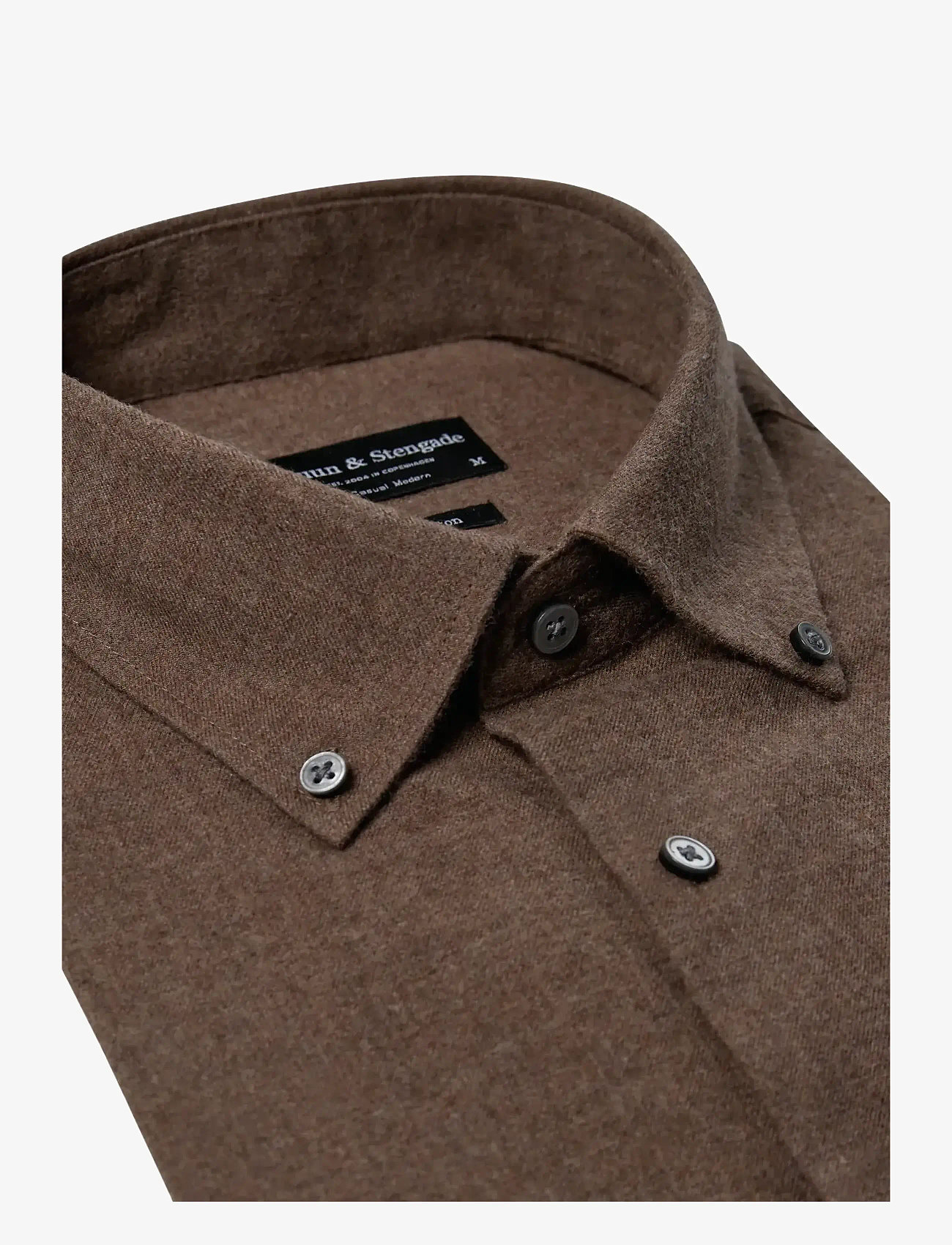 Bruun & Stengade - BS Faruk Casual Modern Fit Shirt - casual skjorter - brown - 2