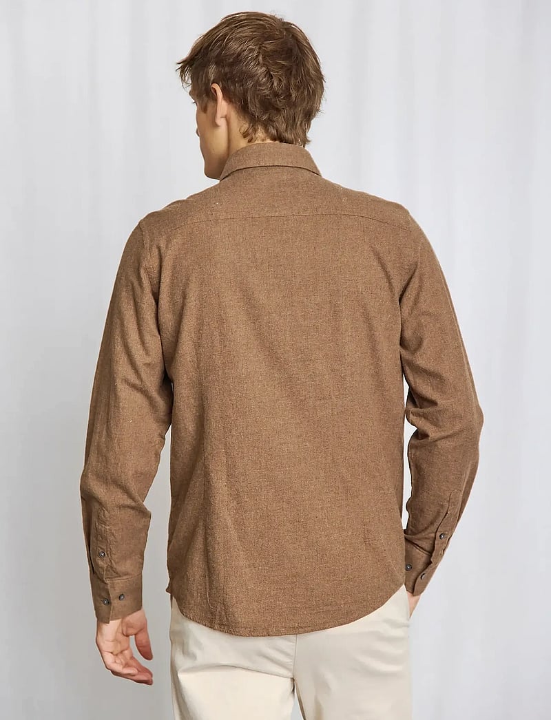 Bruun & Stengade - BS Faruk Casual Modern Fit Shirt - casual skjortor - brown - 4