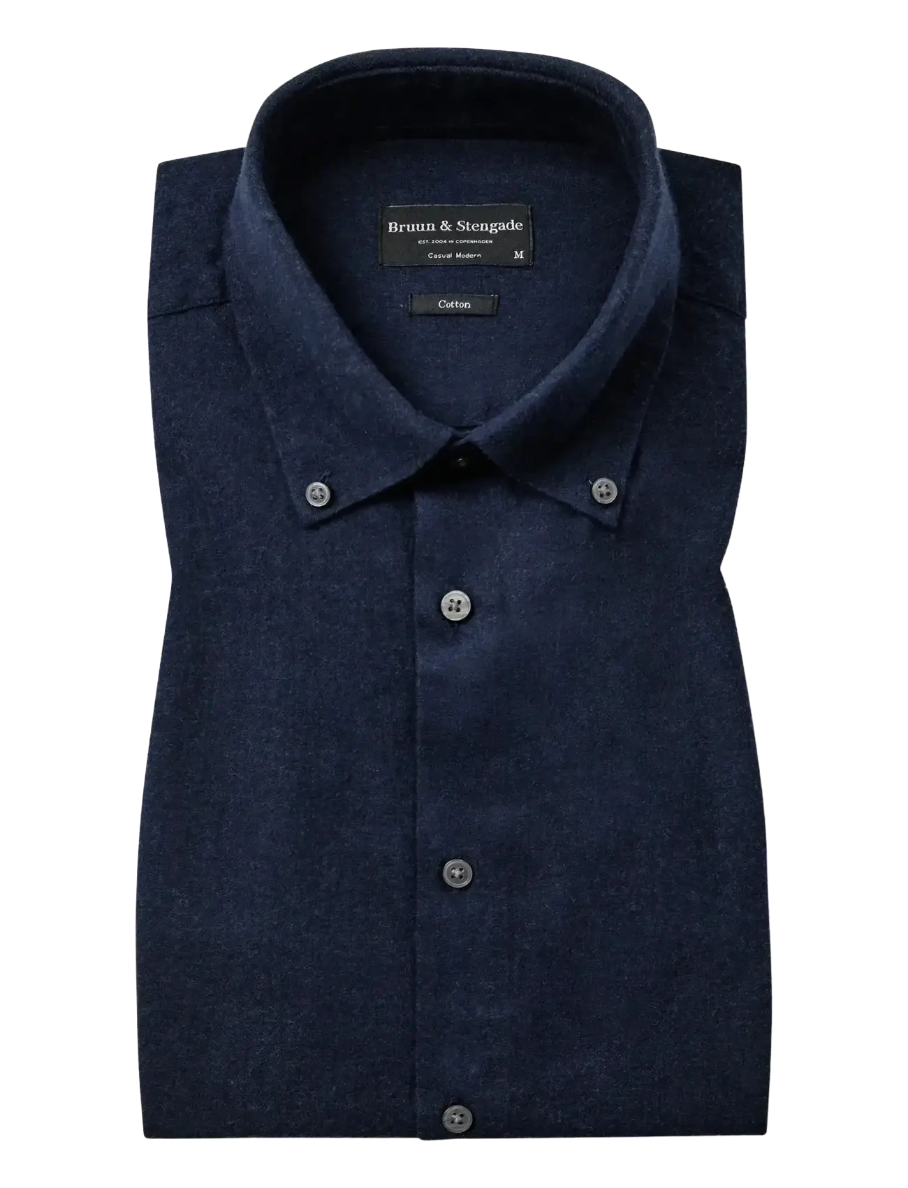 BRUUN & STENGADE Bs Faruk Casual Modern Fit Shirt Navy - S - Herren