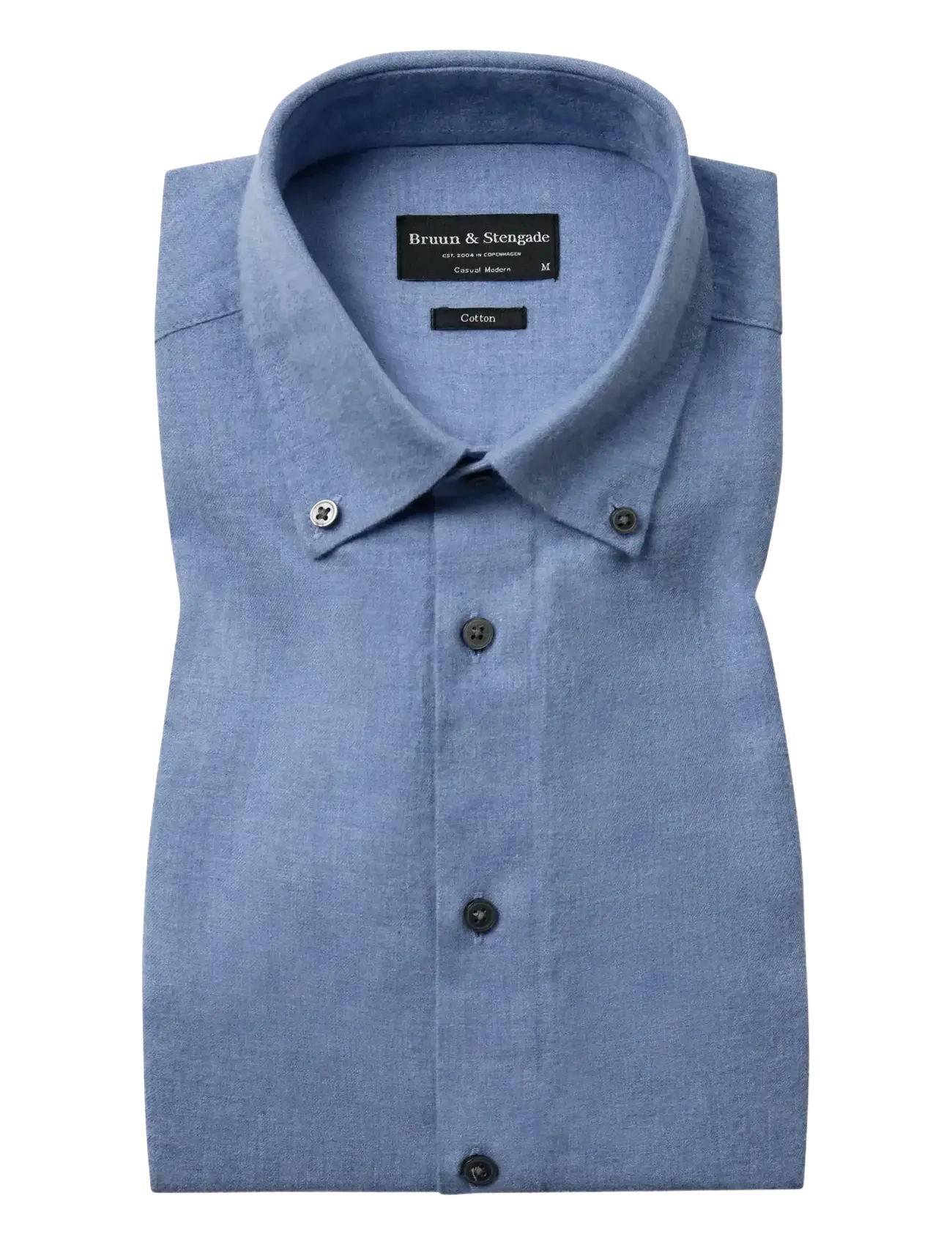 BRUUN & STENGADE Bs Faruk Casual Modern Fit Shirt Blau - S - Herren