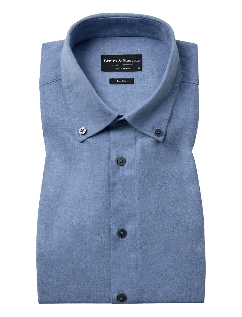 Bruun & Stengade - BS Faruk Casual Modern Fit Shirt - casual skjorter - light blue - 1