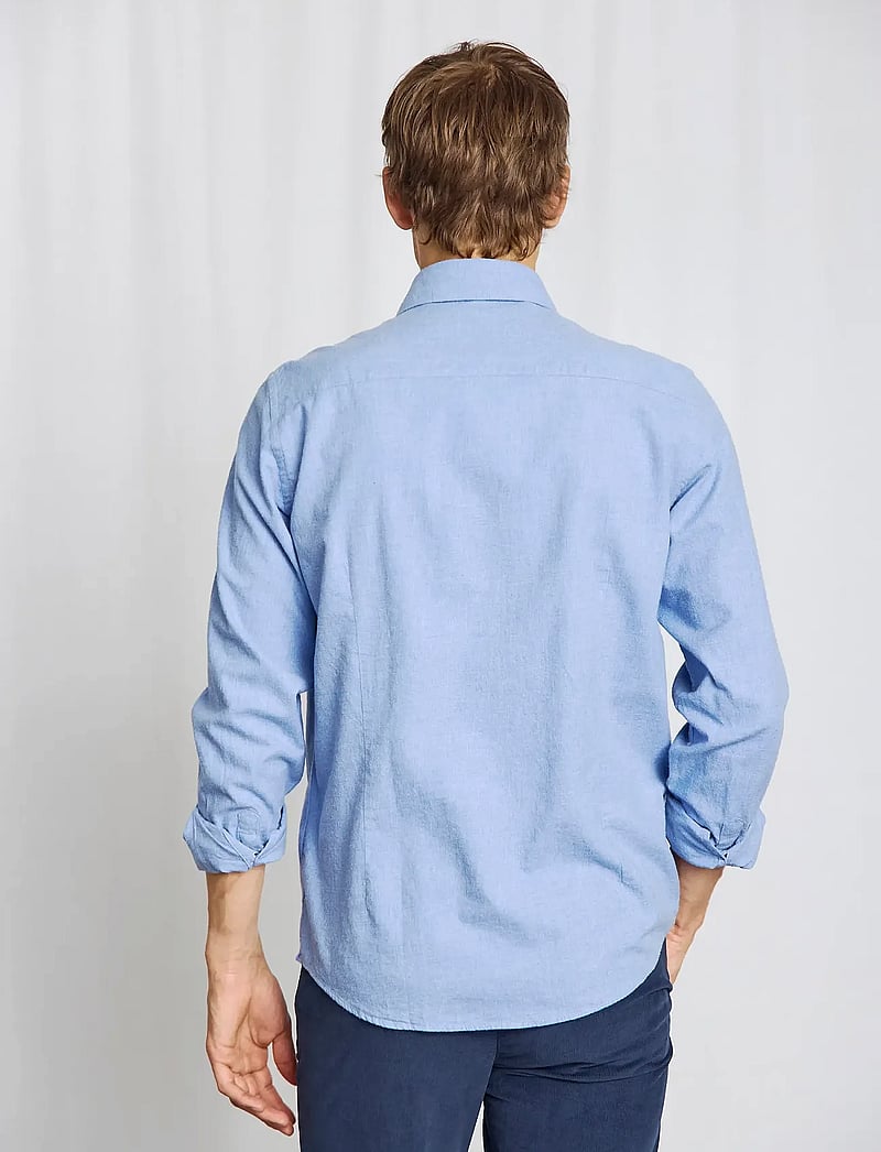 Bruun & Stengade - BS Faruk Casual Modern Fit Shirt - casual skjorter - light blue - 4