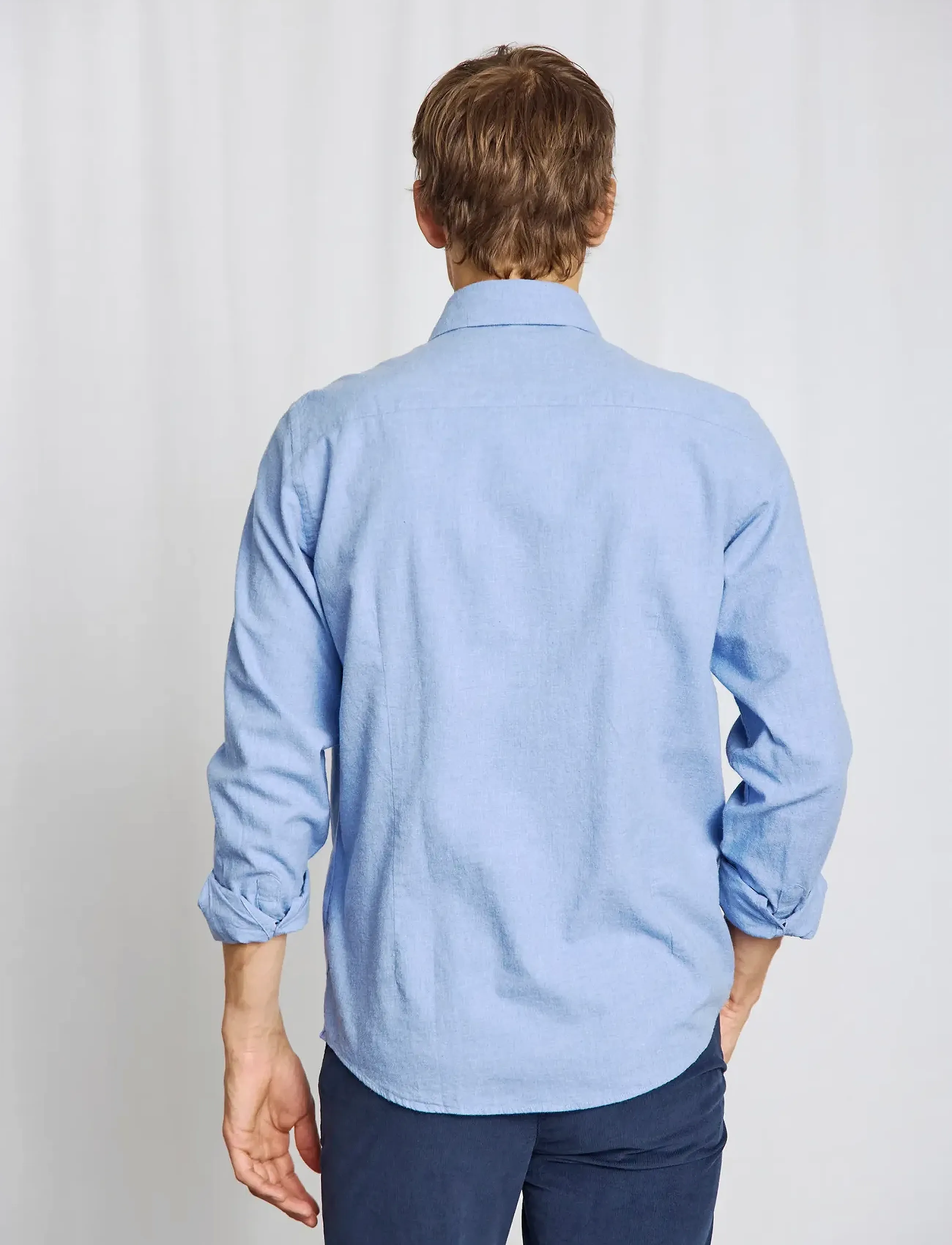 Bruun & Stengade - BS Faruk Casual Modern Fit Shirt - casual skjorter - light blue - 4
