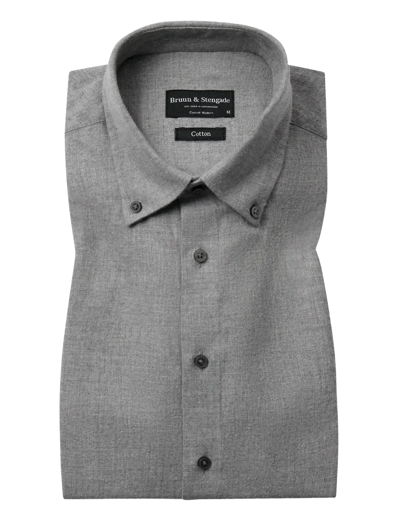 BRUUN & STENGADE Bs Faruk Casual Modern Fit Shirt Grau - S - Herren