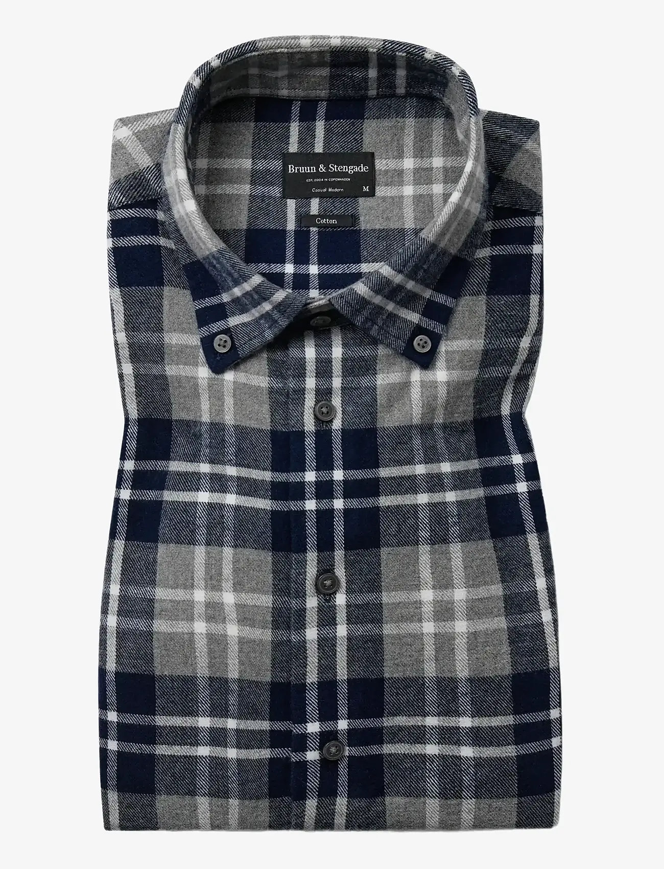Bruun & Stengade - BS Ravi Casual Modern Fit Shirt - karierte hemden - grey - 1