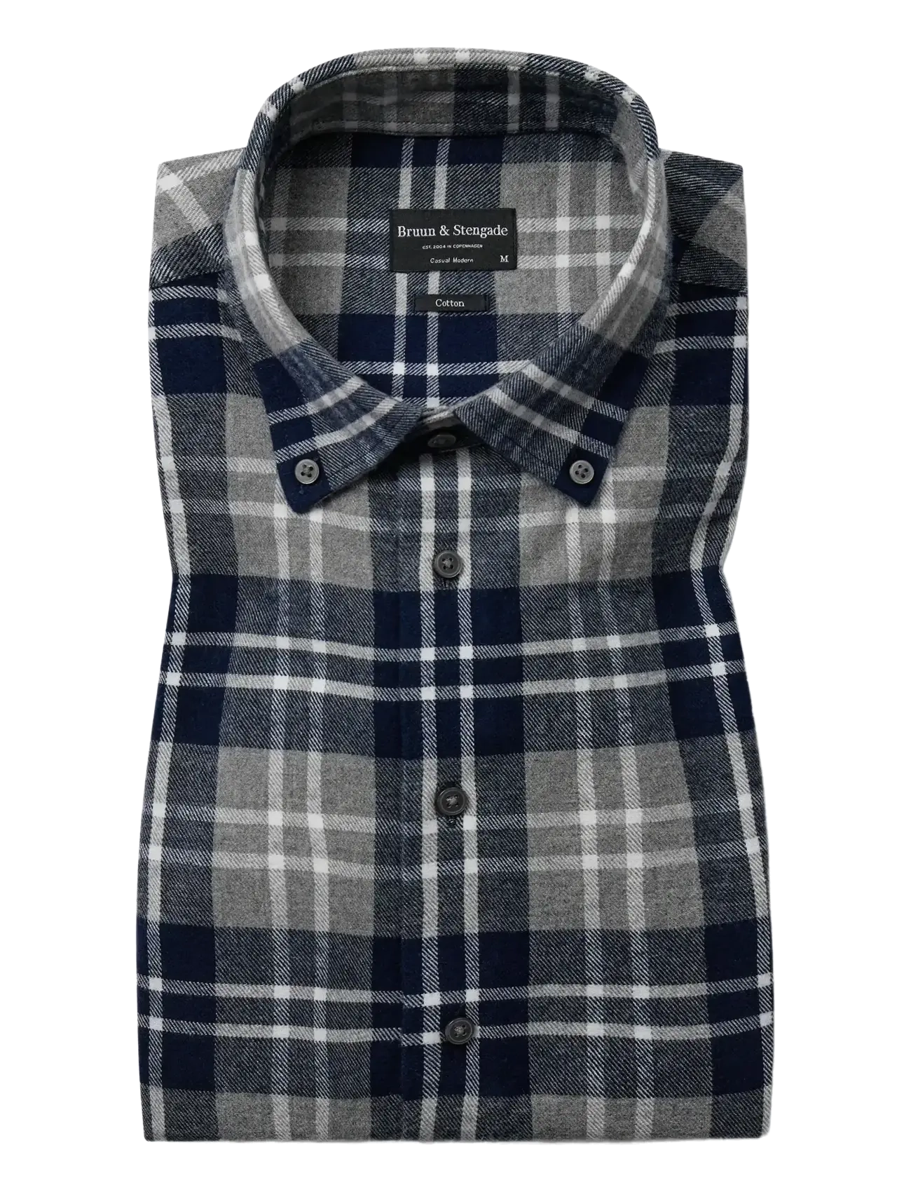 Bruun & Stengade BS Ravi Casual Modern Fit Shirt - Casual shirts - GREY / navy