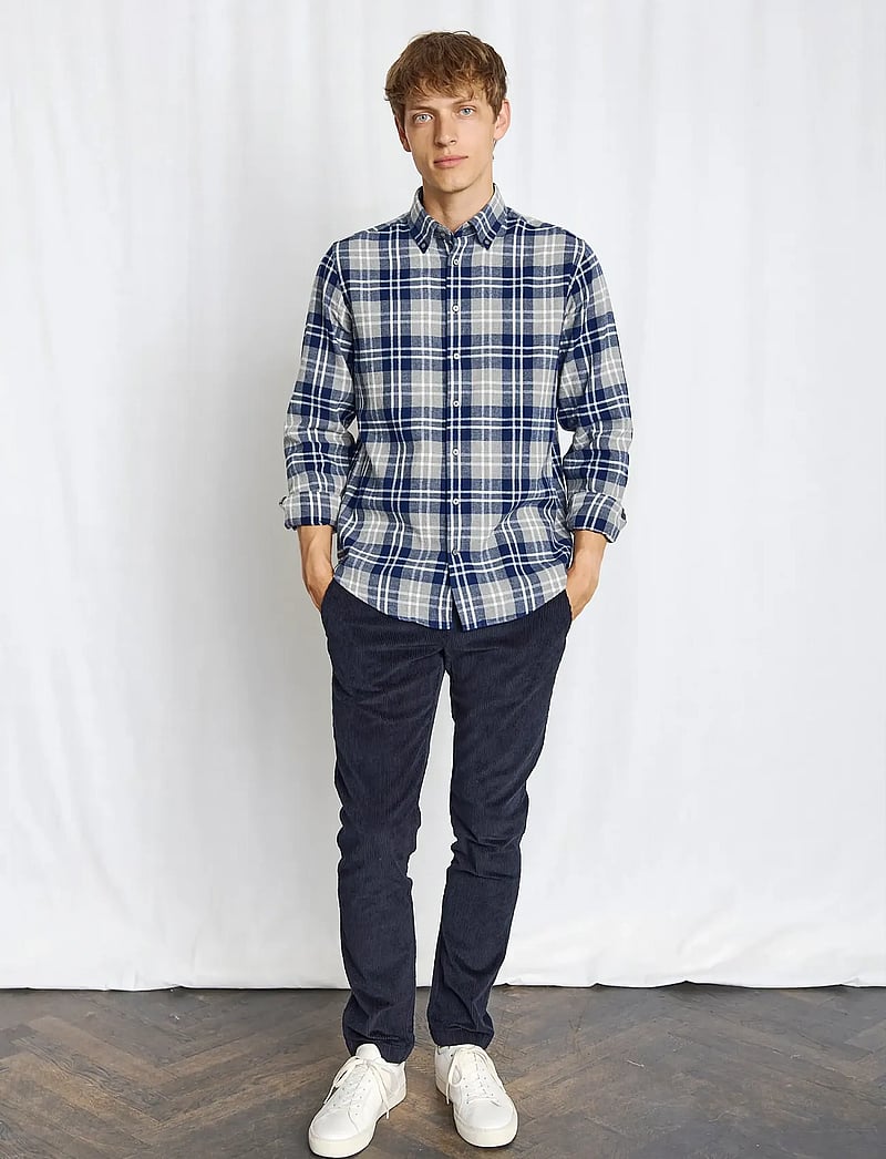 Bruun & Stengade - BS Ravi Casual Modern Fit Shirt - karierte hemden - grey - 2