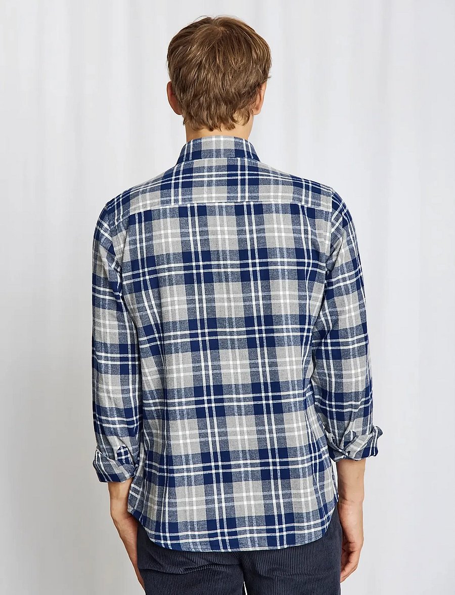Bruun & Stengade - BS Ravi Casual Modern Fit Shirt - karierte hemden - grey - 3