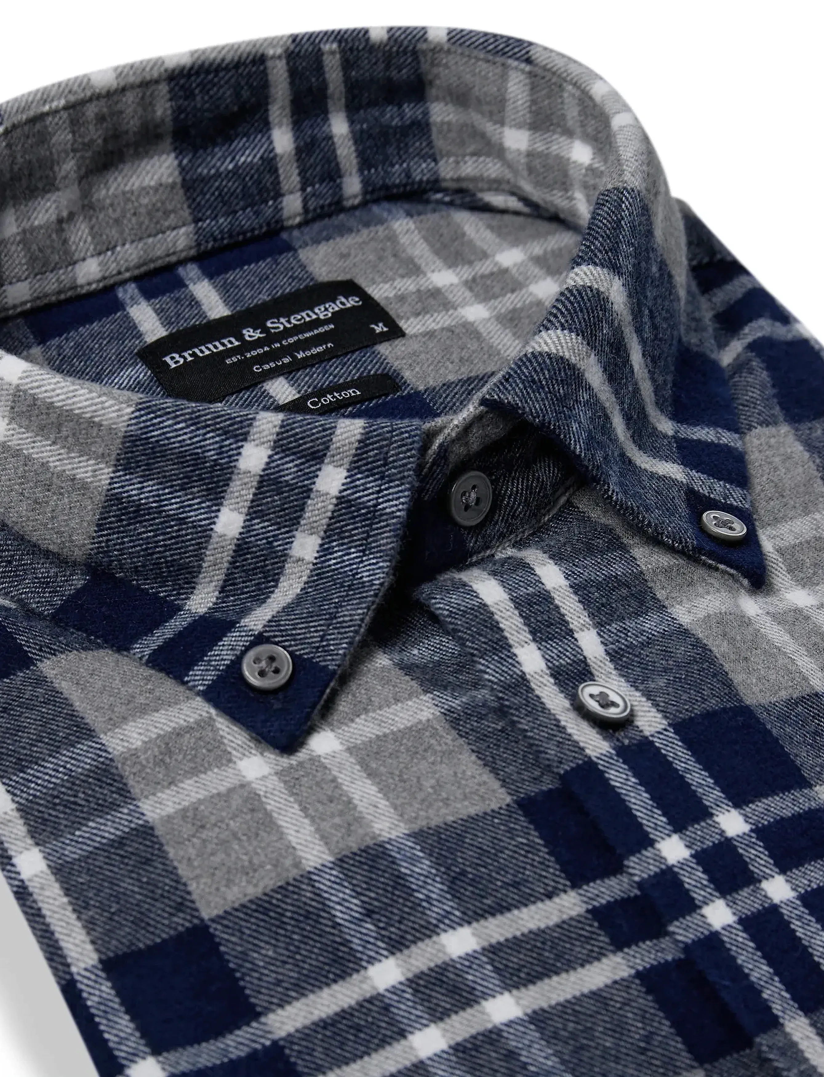 Bruun & Stengade - BS Ravi Casual Modern Fit Shirt - karierte hemden - grey - 4