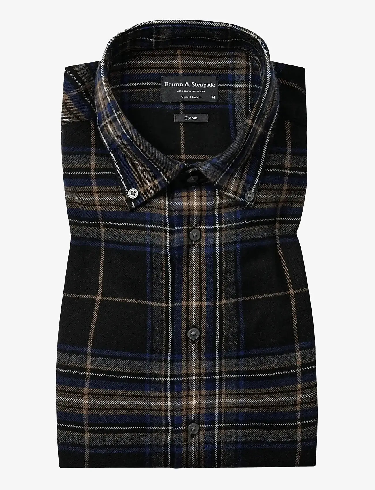 Bruun & Stengade - BS Shanin Casual Modern Fit Shirt - rutiga skjortor - blue - 1