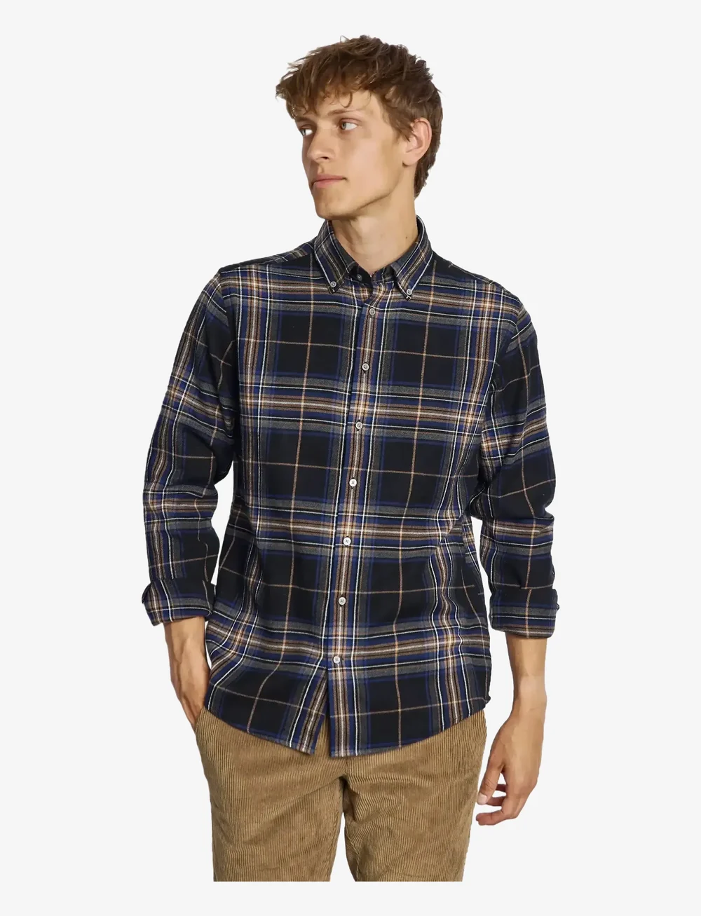 Bruun & Stengade - BS Shanin Casual Modern Fit Shirt - rutede skjorter - blue - 2